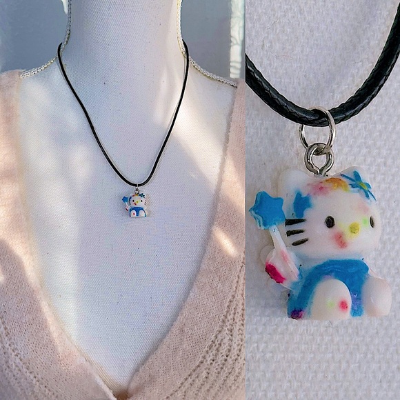 Hello Kitty Blue Pendant Necklace - Picture 1 of 7